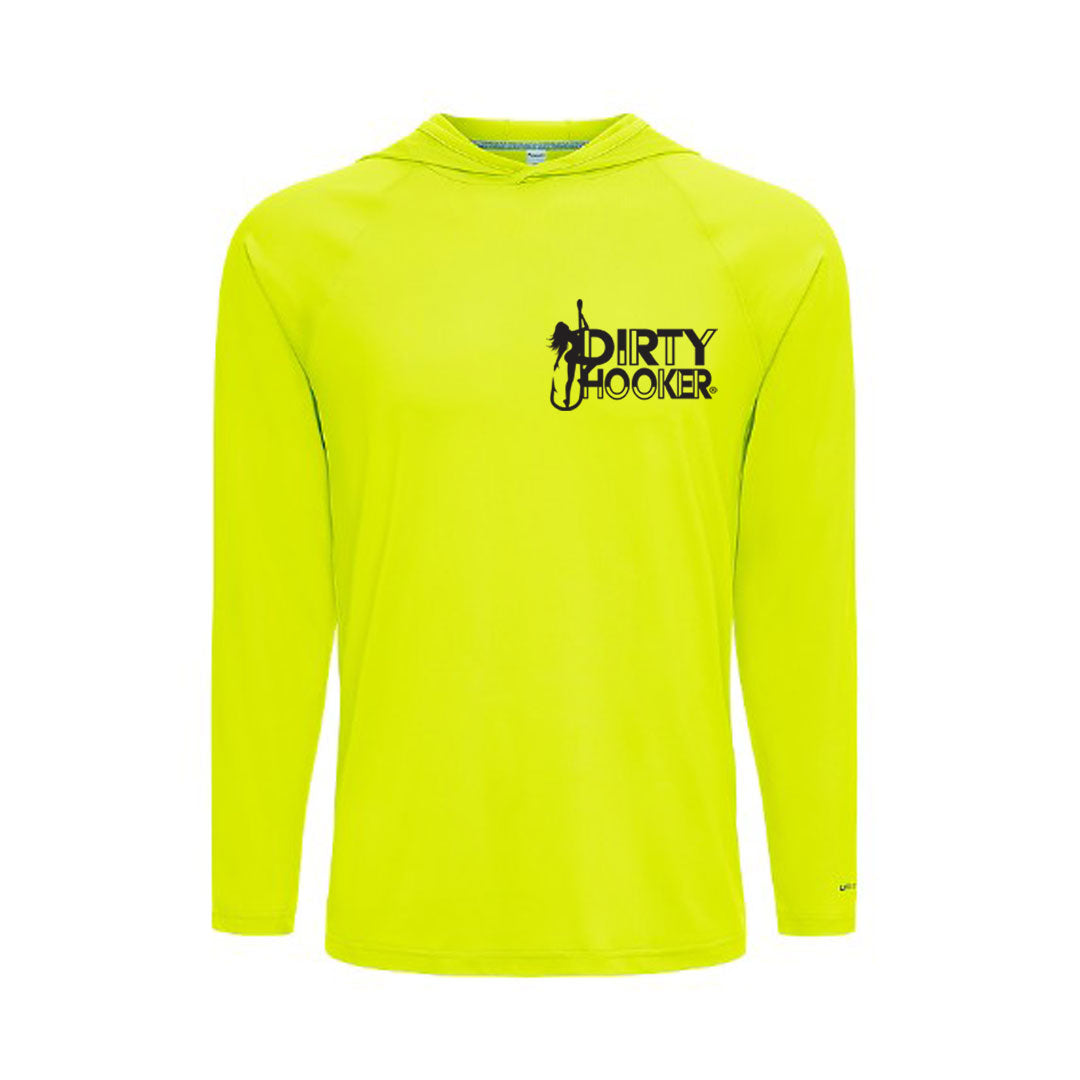 Dirty Hooker Cool Black Hooded UltraLight Long Sleeve Dry Fit